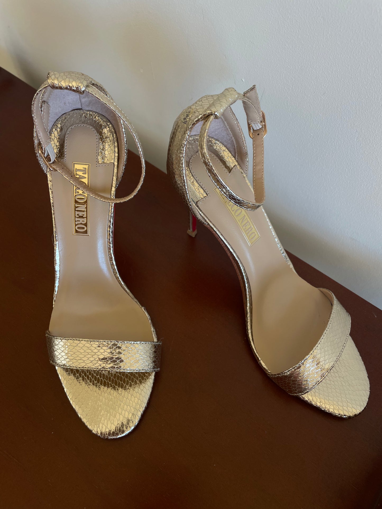 Tamara gold strapy sandals