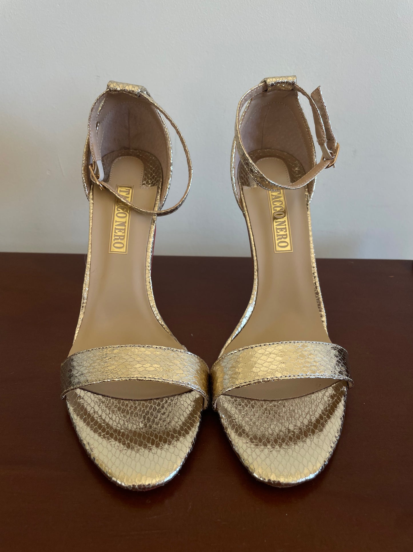 Tamara gold strapy sandals