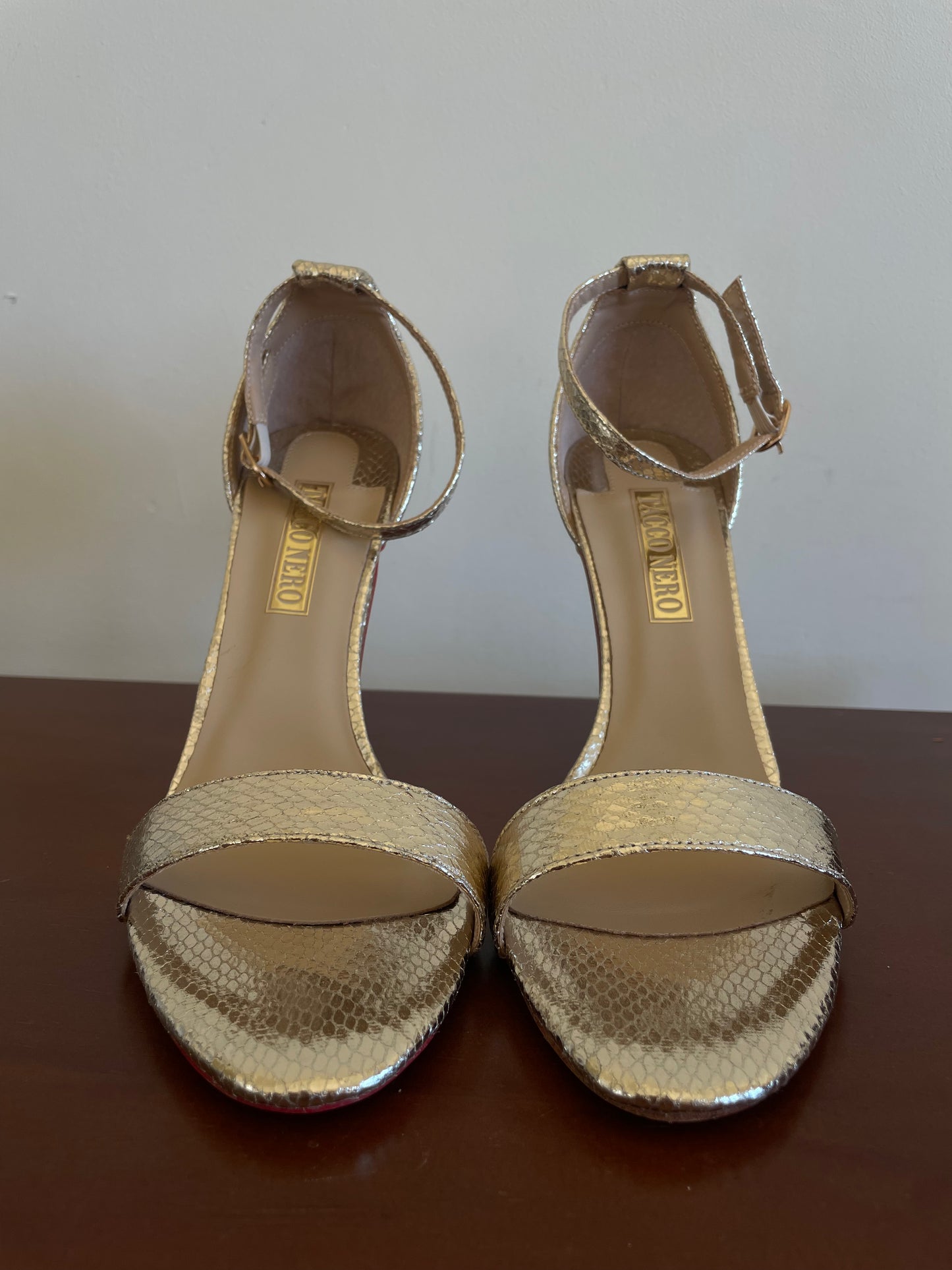 Tamara gold strapy sandals