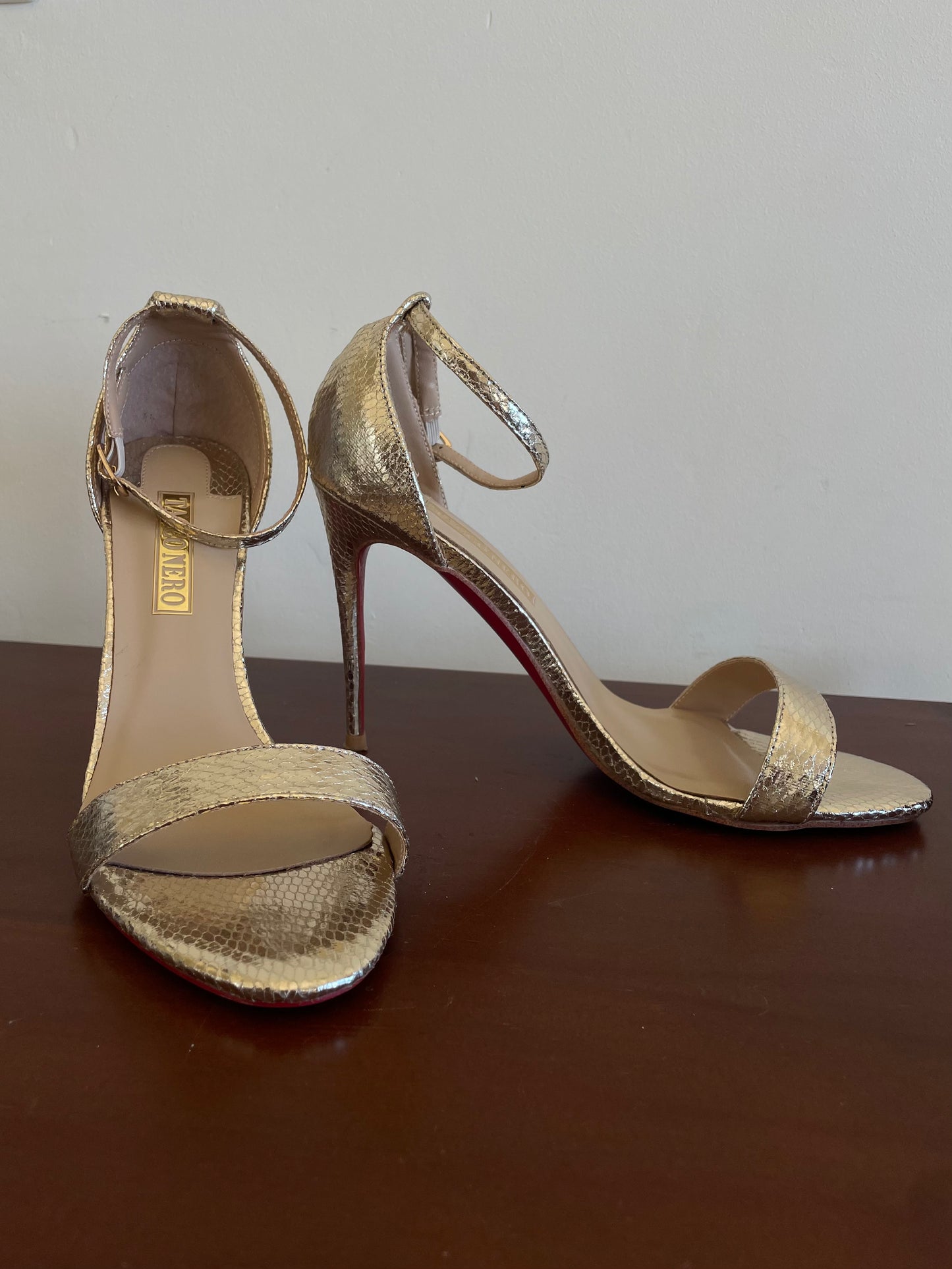 Tamara gold strapy sandals