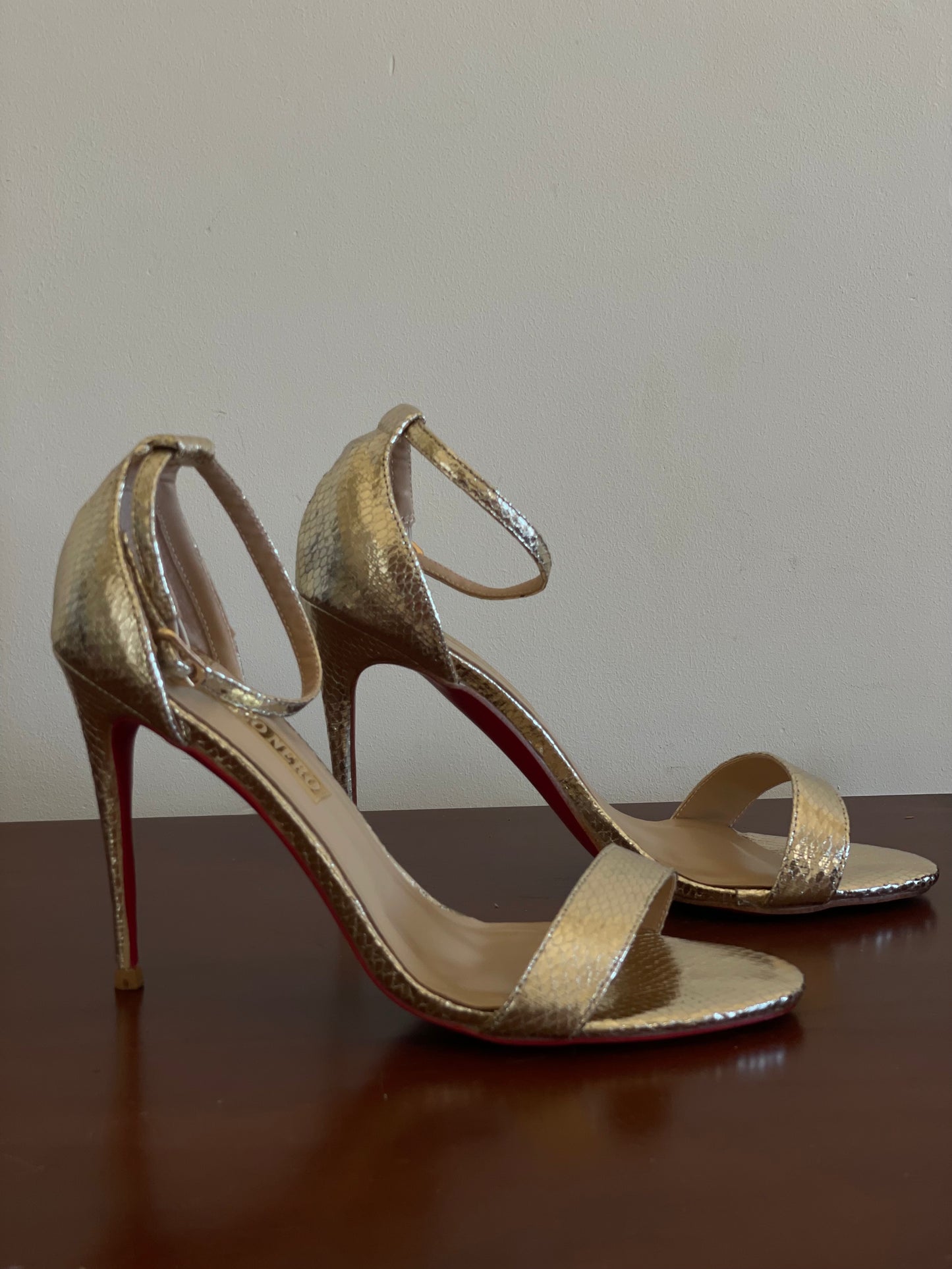 Tamara gold strapy sandals