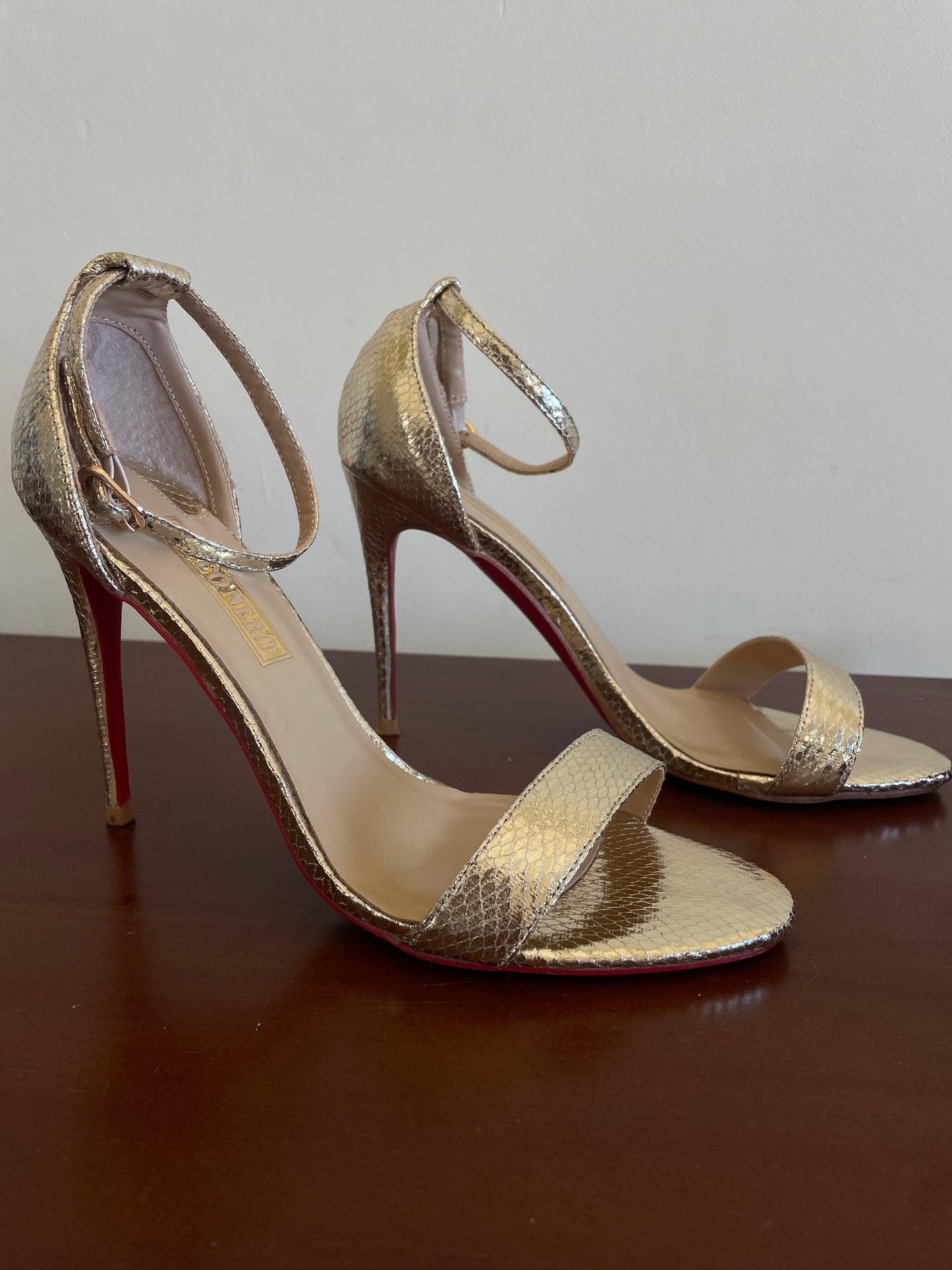 Tamara gold strapy sandals