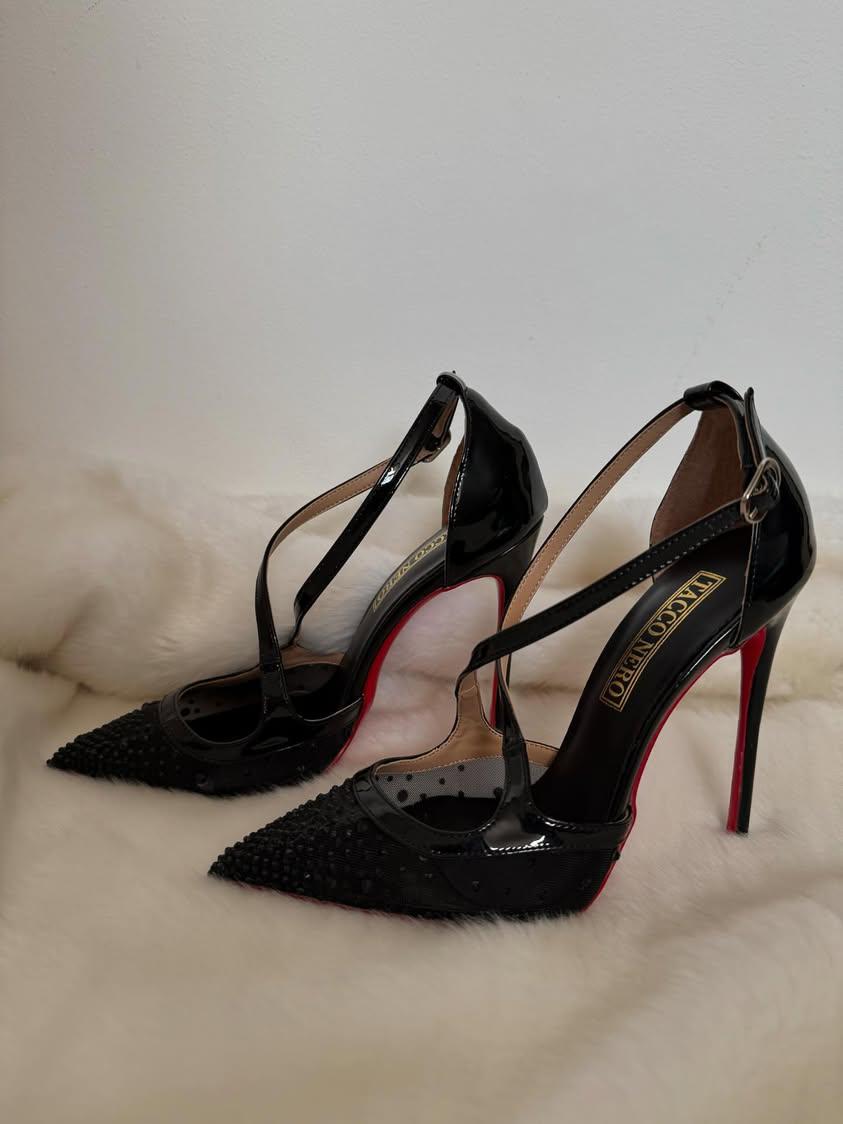 Mavie crystal heels