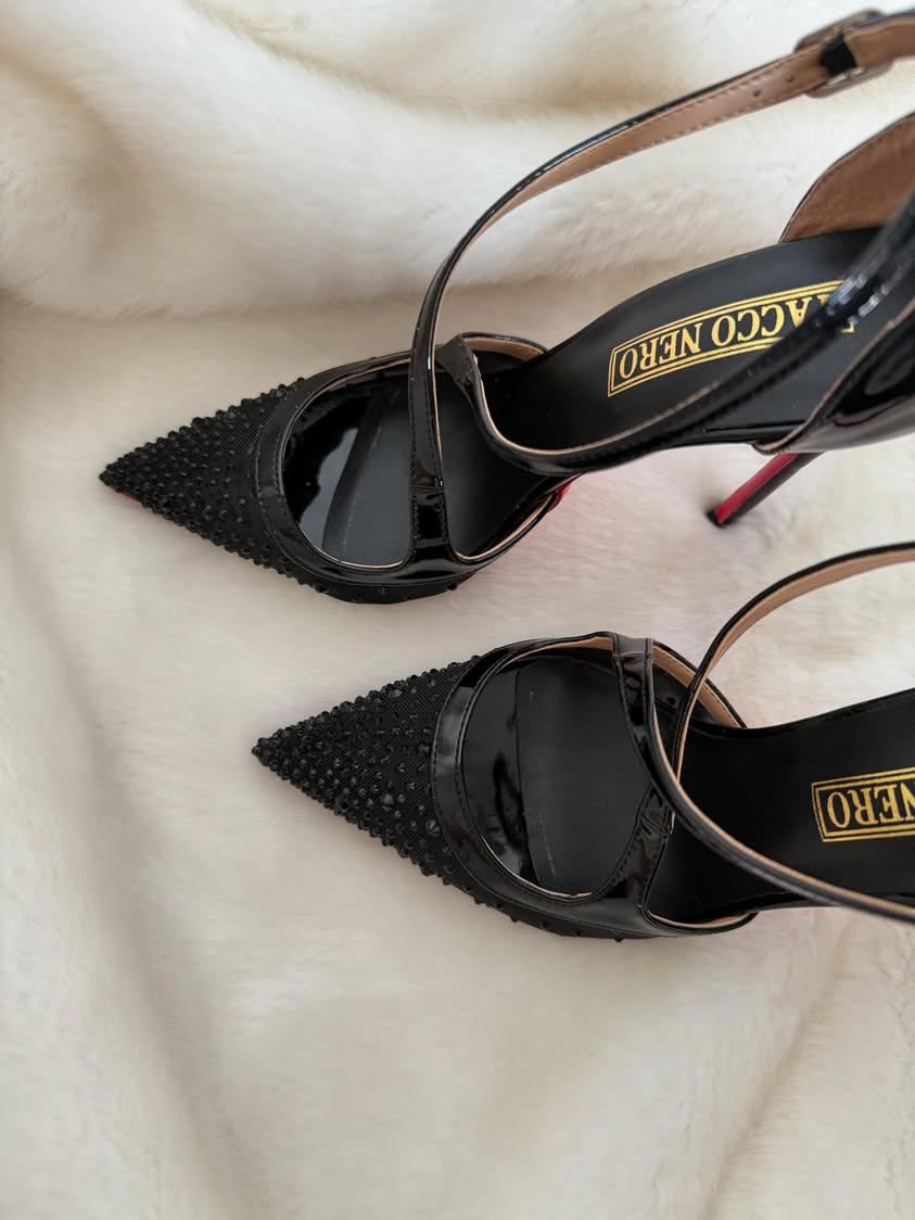 Mavie crystal heels
