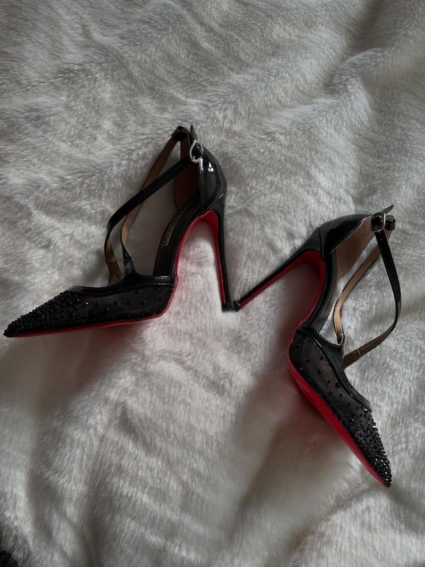 Mavie crystal heels
