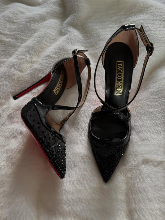 Mavie crystal heels