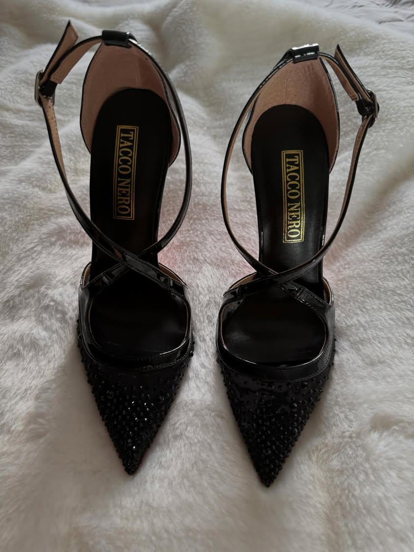 Mavie crystal heels